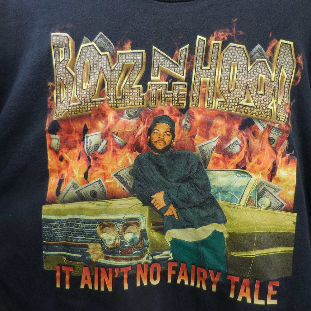 Mad Eng Boyz N‎ The Hood Ice Cube Graphic Shirt Black XXL It Aint No Fairy Tale